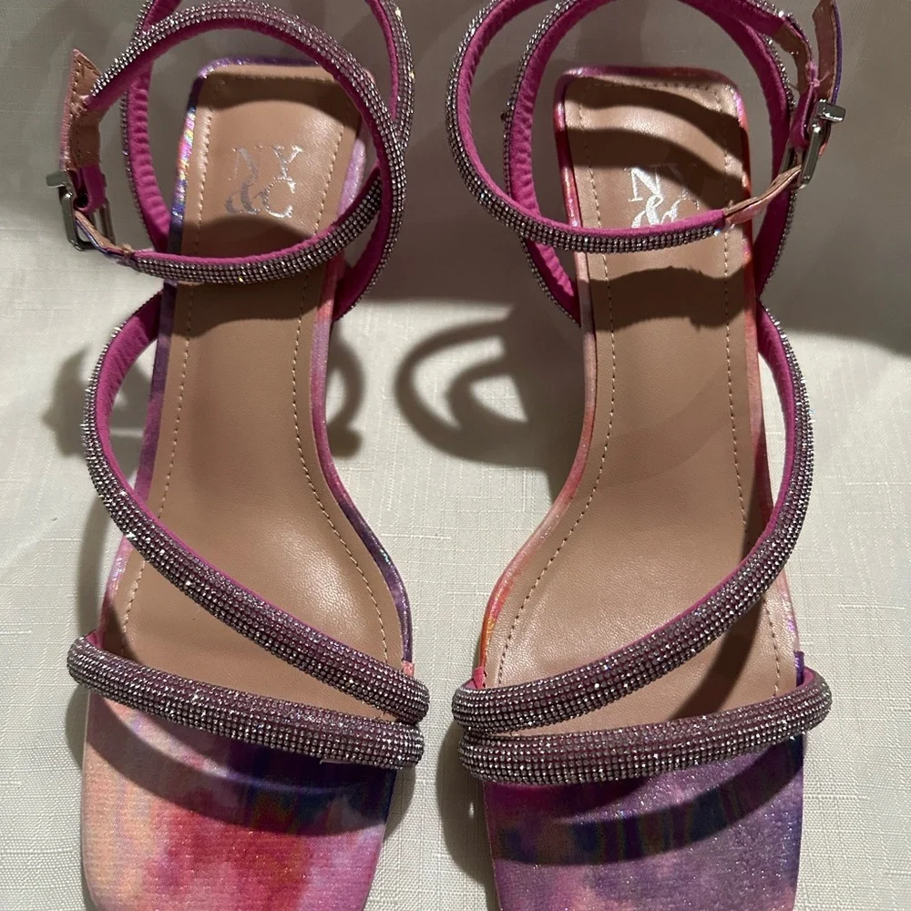 NY&C Pink Quilla Heels Size 9